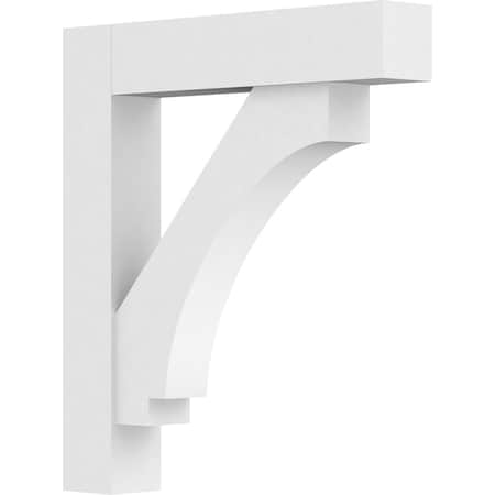 Ekena Millwork Standard Imperial Architectural Grade PVC Bracket With Block Ends, 3"W x 20"D x 20"H BKTP03X20X20IMP05
